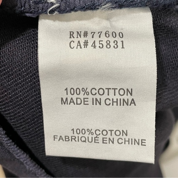 NWT Free People x Sandrine Rose Navy Blue Wide Leg Cotton Pants Size 28 - Picture 15 of 15